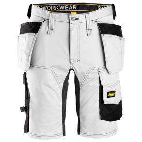 Snickers 6141 AllroundWork Shorts m/stretch og hngelommer | Hvid
