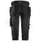 Snickers 6142 AllroundWork piratbukser m/stretch og hngelommer | Sort