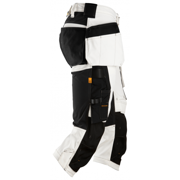 Snickers 6142 AllroundWork piratbukser m/stretch og hngelommer | Hvid