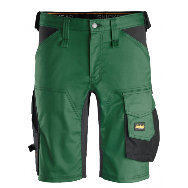 Snickers 6143 AllroundWork Shorts m/stretch | Grn