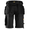 Snickers 6151 AllroundWork loose fit shorts m/stretch og hngelommer | Sort