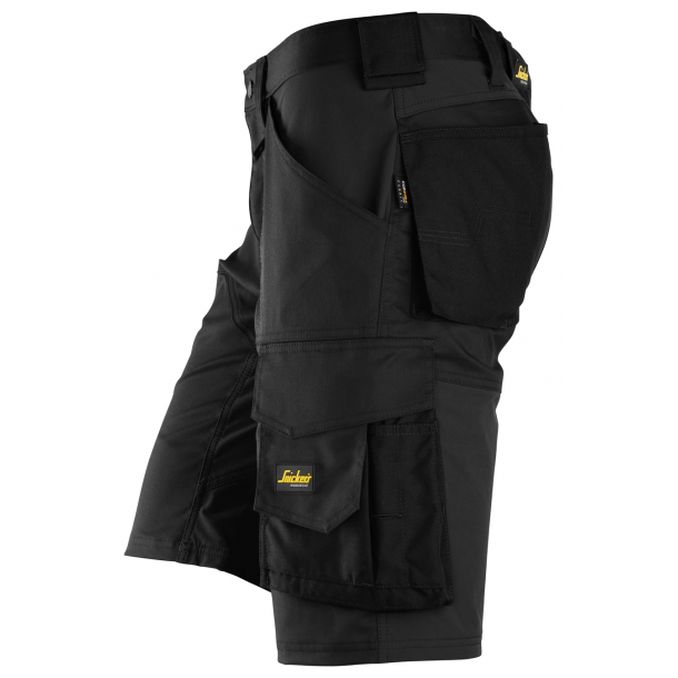 Snickers 6153 AllroundWork loose fit shorts m/stretch | Sort