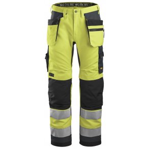 Snickers 6230 AllroundWork Hi-vis arbejdsbukser m/hngelommer | Gul/gr