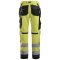 Snickers 6230 AllroundWork Hi-vis arbejdsbukser m/hngelommer | Gul/gr