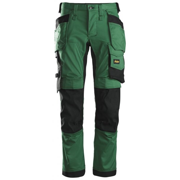 Snickers 6241 AllroundWork arbejdsbukser m/strech og hngelommer | Grn