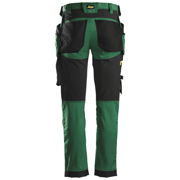 Snickers 6241 AllroundWork arbejdsbukser m/strech og hngelommer | Grn