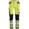 Snickers 6243 AllroundWork Hi-Vis arbejdsbukser m/stretch og hngelommer | Gul/sort