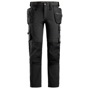 Snickers 6271 AllroundWork fuldstretch arbejdsbukser m/hngelommer | Sort