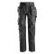 Snickers 6923 FlexiWork Gulvlggerbuks m/stretch og hngelommer | Sort