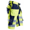 Lagersalg: Snickers 6933 FlexiWork Hi-Vis Shorts+ m/stretch og hngelommer | Gul/navy