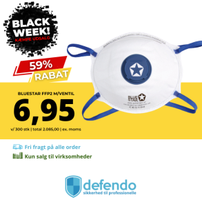 BLACK WEEK | BlueStar FFP2 Stvmaske m/ventil