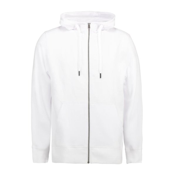 ID CORE Hoodie m/zip 0638 | Hvid