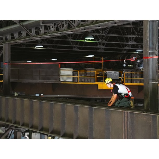 Mobil Vandret Ankerline, med karabiner - 20 meter