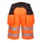 Lagersalg: Portwest PW3 Hi-Vis shorts m/hngelommer | Orange