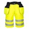 Lagersalg: Portwest PW3 Hi-Vis shorts m/hngelommer | Gul