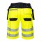 Lagersalg: Portwest PW3 Hi-Vis shorts m/hngelommer | Gul