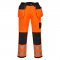 Lagersalg: Portwest PW3 Hi-Vis Hndvrkerbukser m/hngelommer | Orange