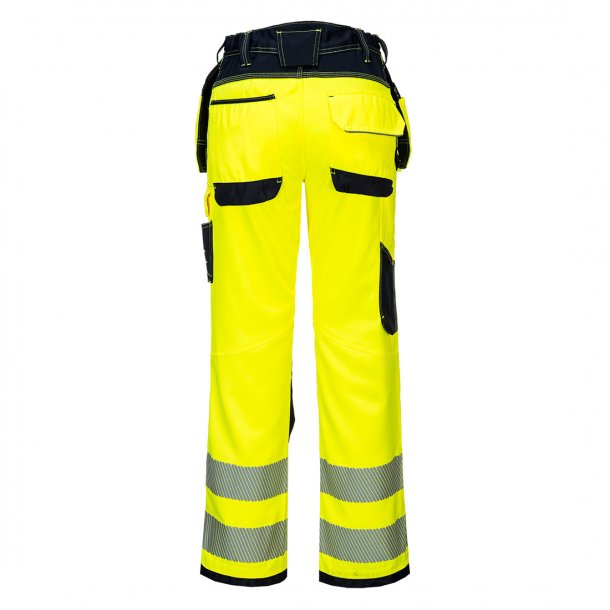 Lagersalg: Portwest PW3 Hi-Vis Hndvrkerbukser m/hngelommer | Gul
